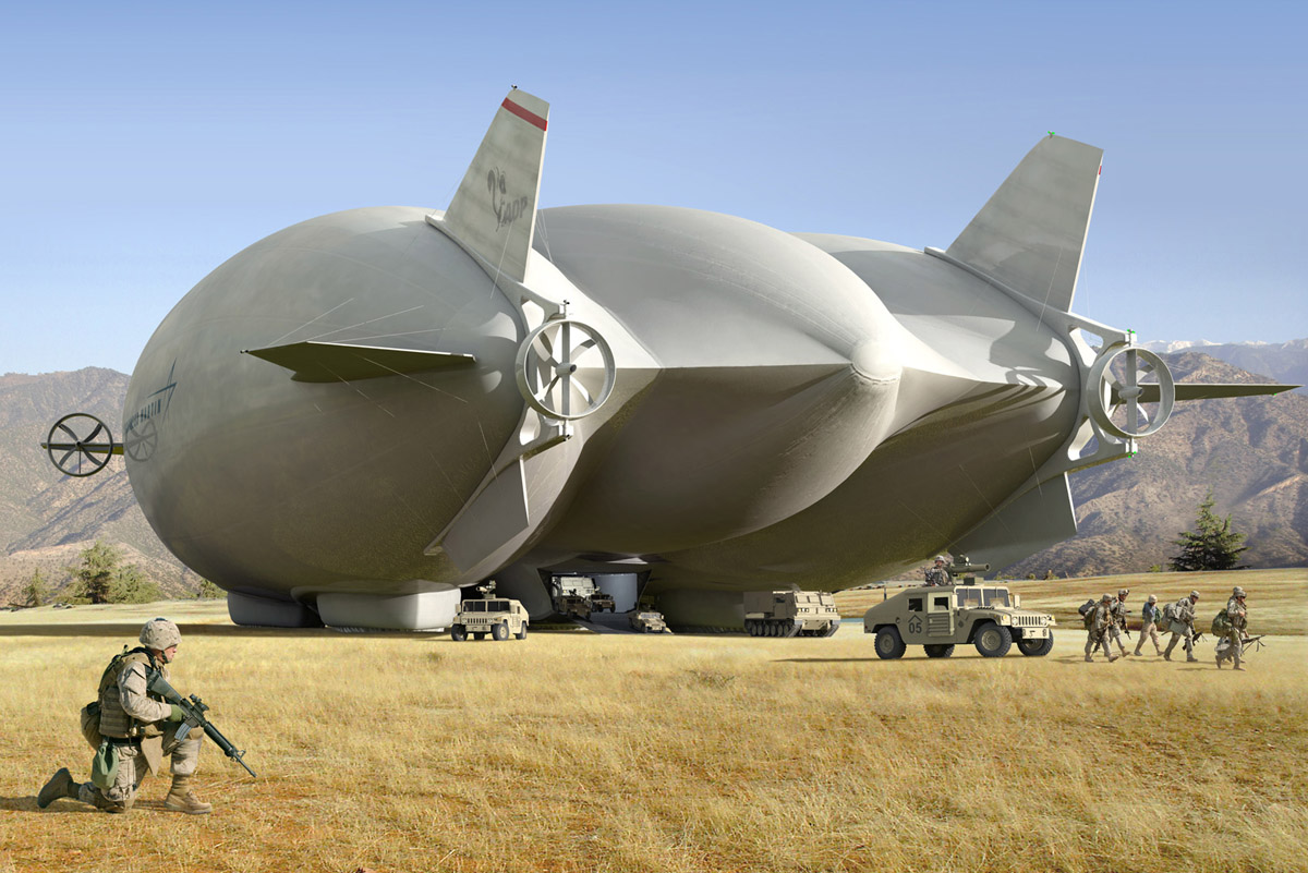 futuristic military airship